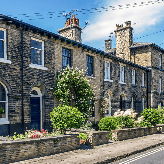 Conveyancing row of houses in Saltaire